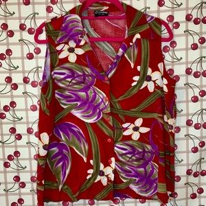 Vintage Vibrant Tropical Hawaiian Tank